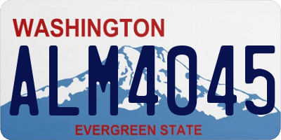 WA license plate ALM4045