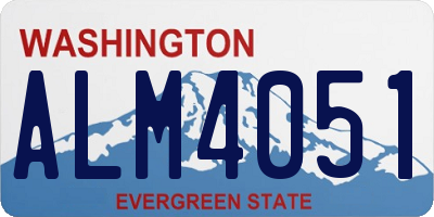 WA license plate ALM4051