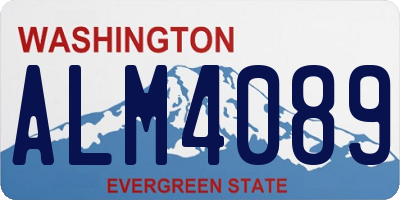 WA license plate ALM4089