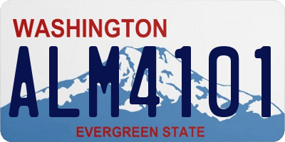 WA license plate ALM4101