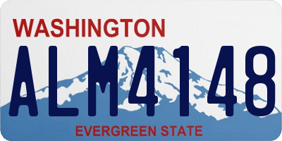 WA license plate ALM4148