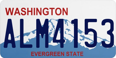 WA license plate ALM4153