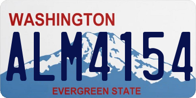 WA license plate ALM4154