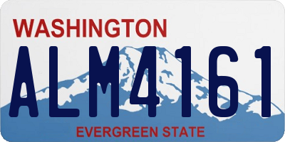 WA license plate ALM4161