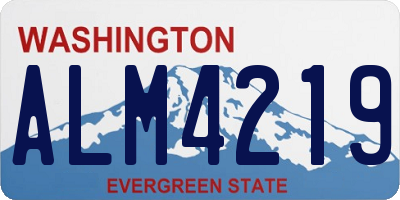 WA license plate ALM4219