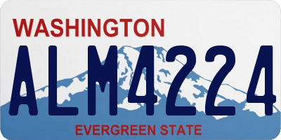 WA license plate ALM4224