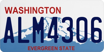 WA license plate ALM4306
