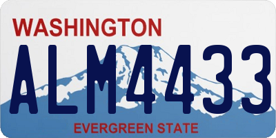 WA license plate ALM4433