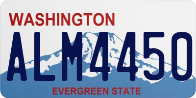 WA license plate ALM4450