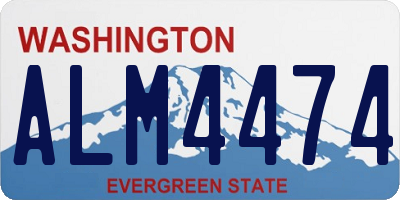 WA license plate ALM4474