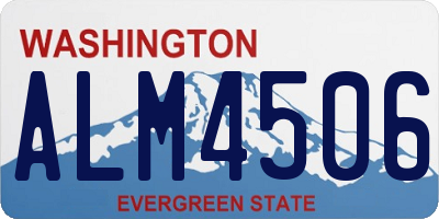 WA license plate ALM4506