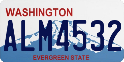 WA license plate ALM4532