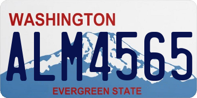WA license plate ALM4565