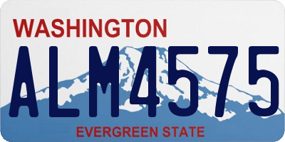 WA license plate ALM4575