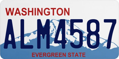 WA license plate ALM4587