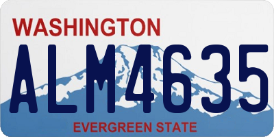 WA license plate ALM4635