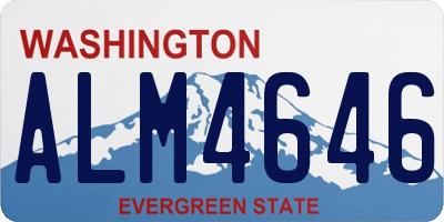 WA license plate ALM4646