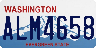 WA license plate ALM4658
