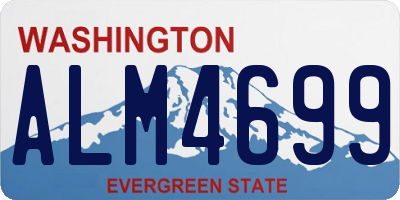 WA license plate ALM4699
