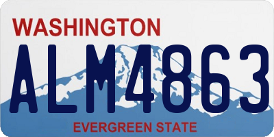WA license plate ALM4863
