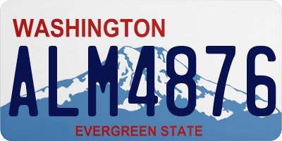 WA license plate ALM4876