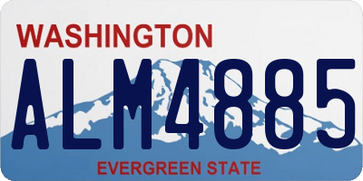 WA license plate ALM4885