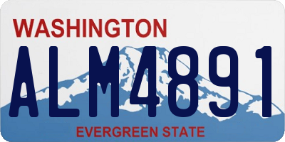 WA license plate ALM4891