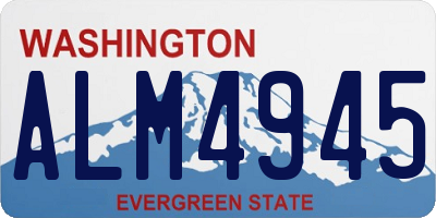 WA license plate ALM4945