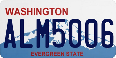 WA license plate ALM5006