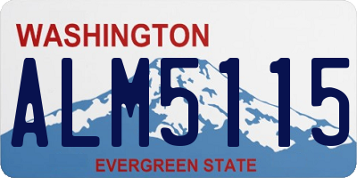WA license plate ALM5115