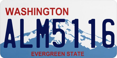 WA license plate ALM5116