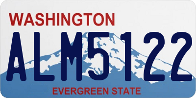 WA license plate ALM5122