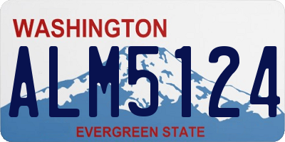 WA license plate ALM5124