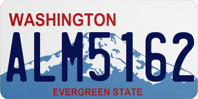 WA license plate ALM5162