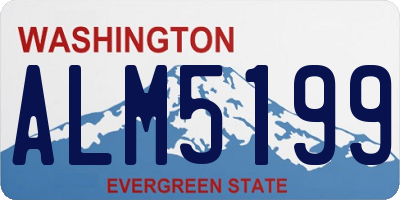 WA license plate ALM5199