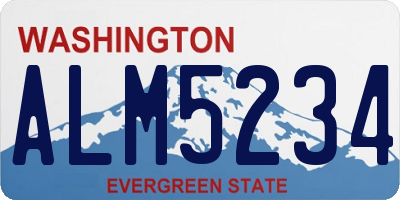 WA license plate ALM5234