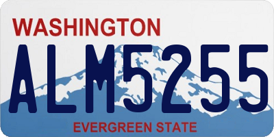 WA license plate ALM5255