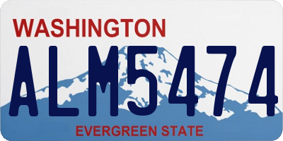 WA license plate ALM5474