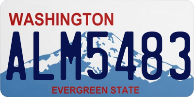 WA license plate ALM5483
