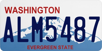 WA license plate ALM5487