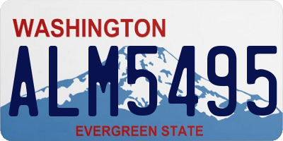 WA license plate ALM5495