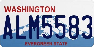 WA license plate ALM5583