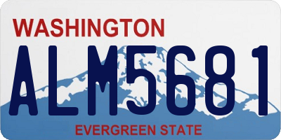 WA license plate ALM5681