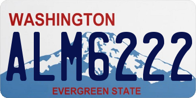 WA license plate ALM6222