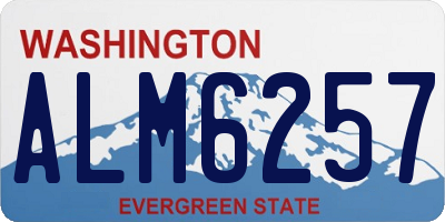 WA license plate ALM6257