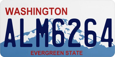 WA license plate ALM6264