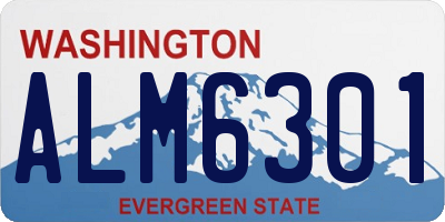 WA license plate ALM6301