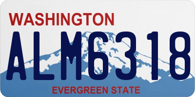 WA license plate ALM6318