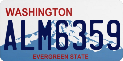 WA license plate ALM6359