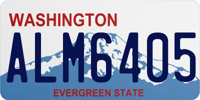 WA license plate ALM6405